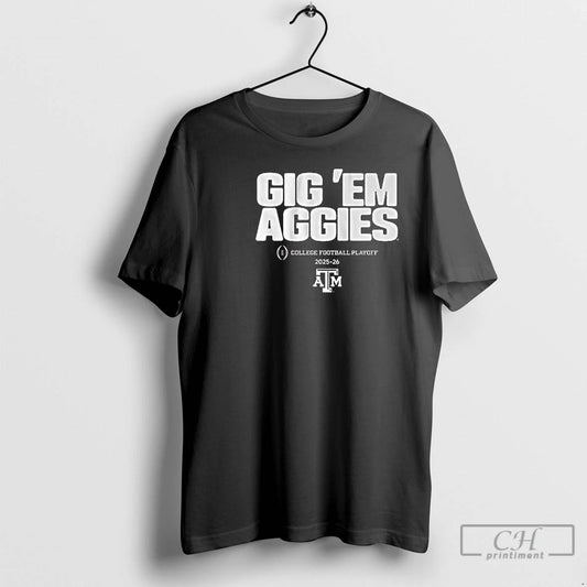 Classic Texas Am Football Gig Em Aggies Cfp Team Slogan 2025 2026 Circle Black T-Shirts, Hoodie, Sweatshirt | WearSparks.com