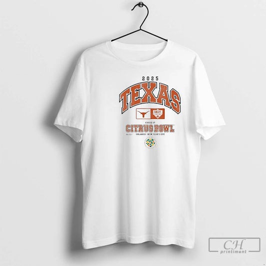 Classic Texas Longhorns 2025 Cheez It Citrus Bowl Orlando New Years Eve Circle White T-Shirts, Hoodie, Sweatshirt