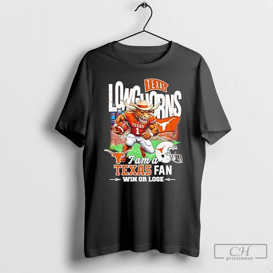 Classic Texas Longhorns I Am A Texas Fan Win Or Lose Mascot T Shirts Sweater Hoodie, Sweatshirt | WearSparks.com