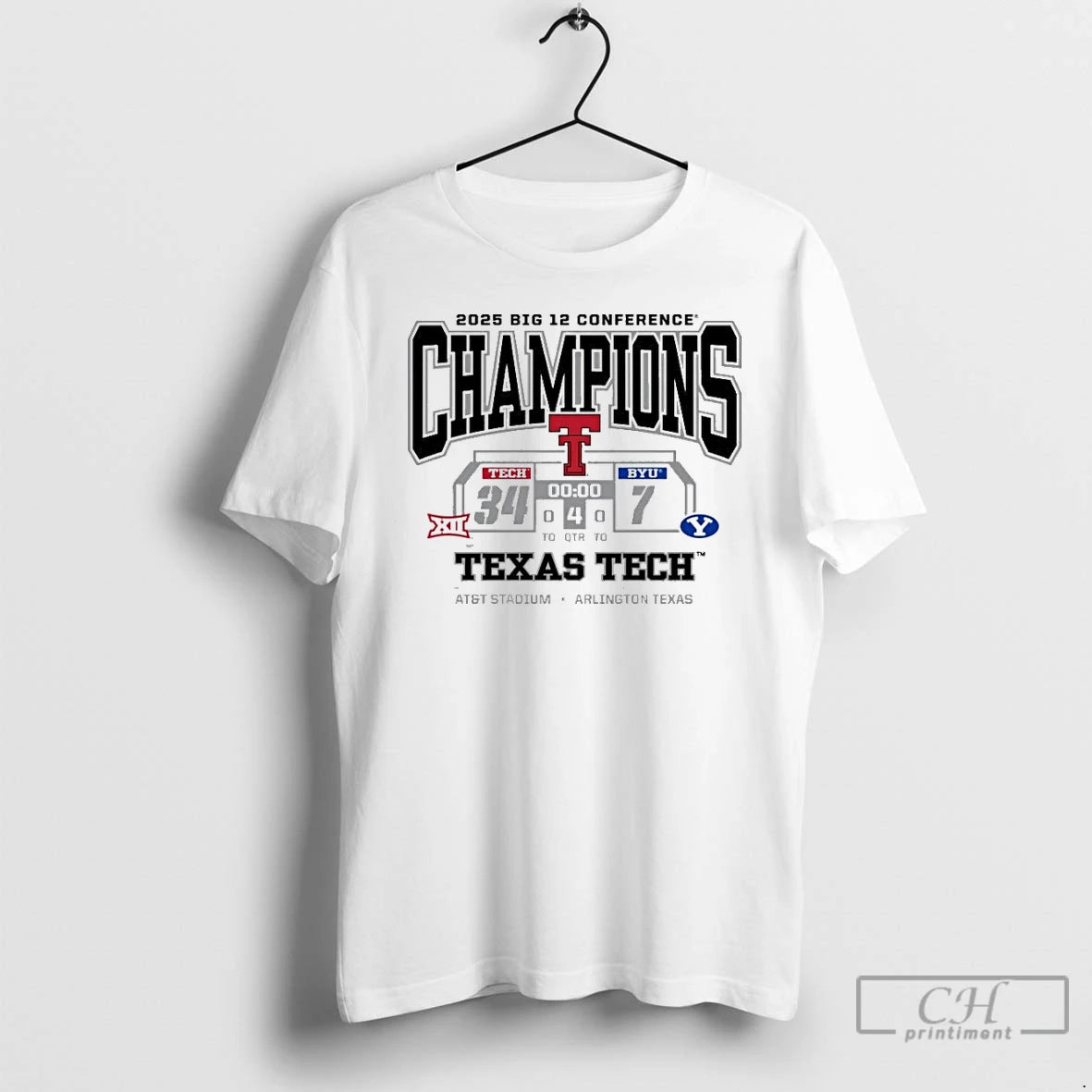 Classic Texas Tech Red Raider Beat 34 7 Byu Cougars 2025 Big 12 Conference Champions T-Shirts, Hoodie, Sweatshirt