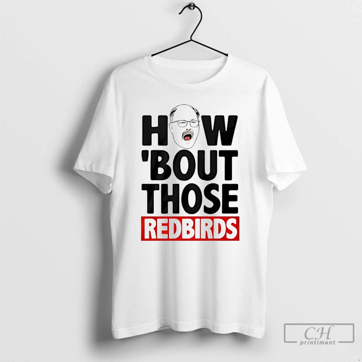 Classic The Spack Stache How Bout Those Redbirds Funny T-Shirts, Hoodie, Sweatshirt | WearSparks.com