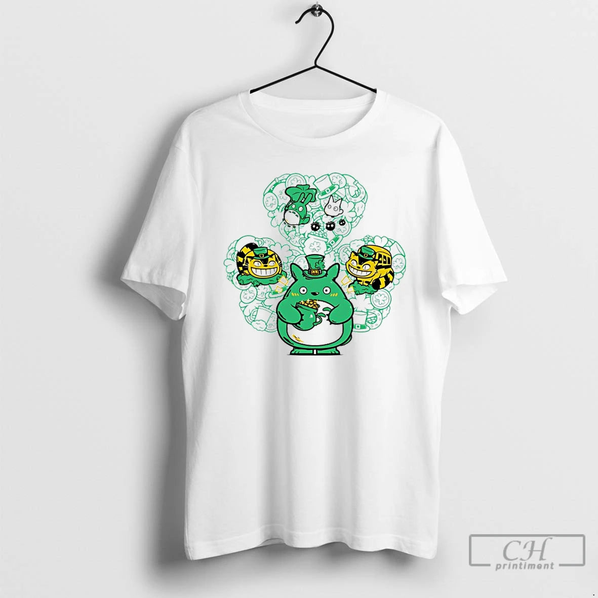 Classic Totoro St Paddys Doodle St Patricks Day