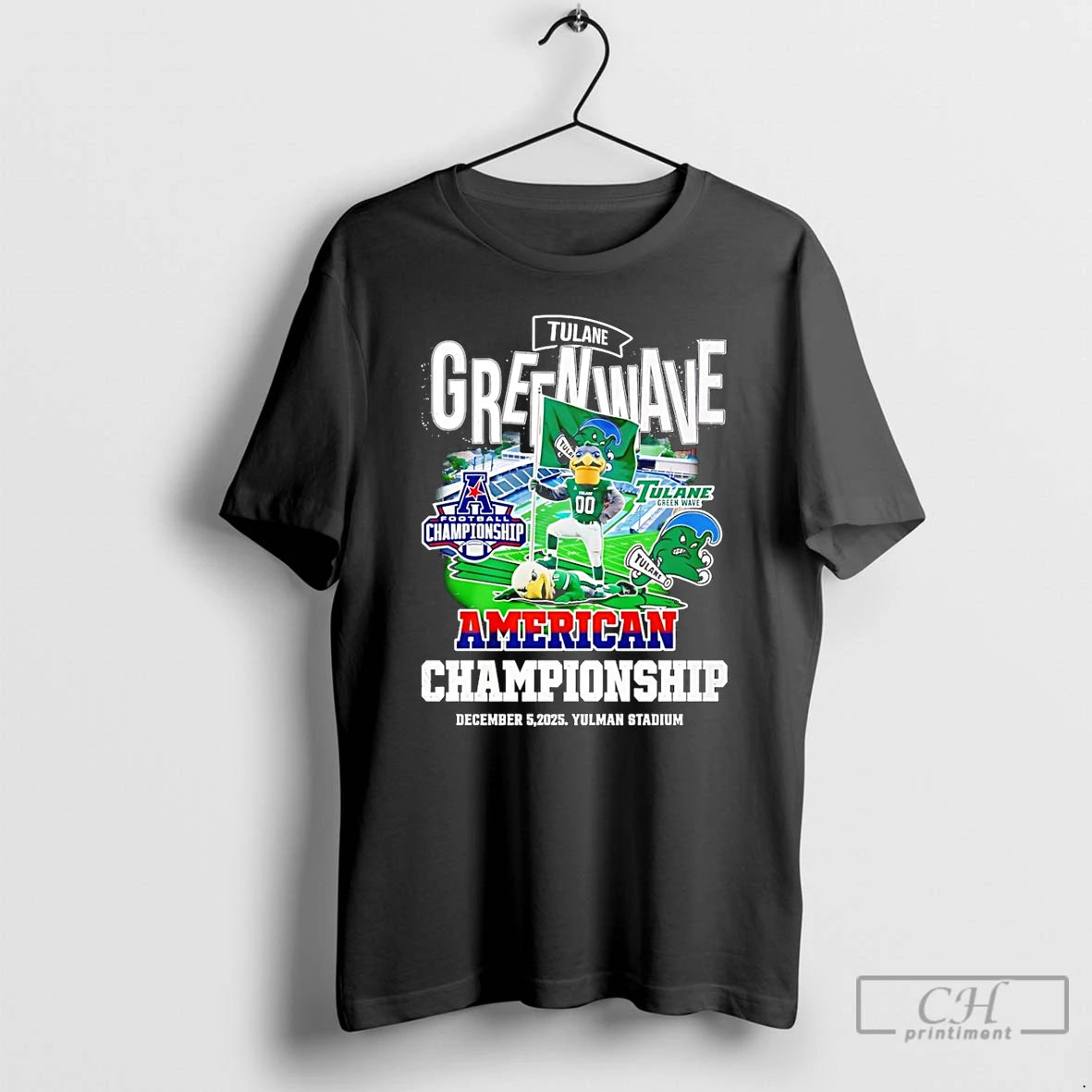 Classic Tulane Green Wave 2025 American Championship Mascot T-Shirts, Hoodie, Sweatshirt | WearSparks.com
