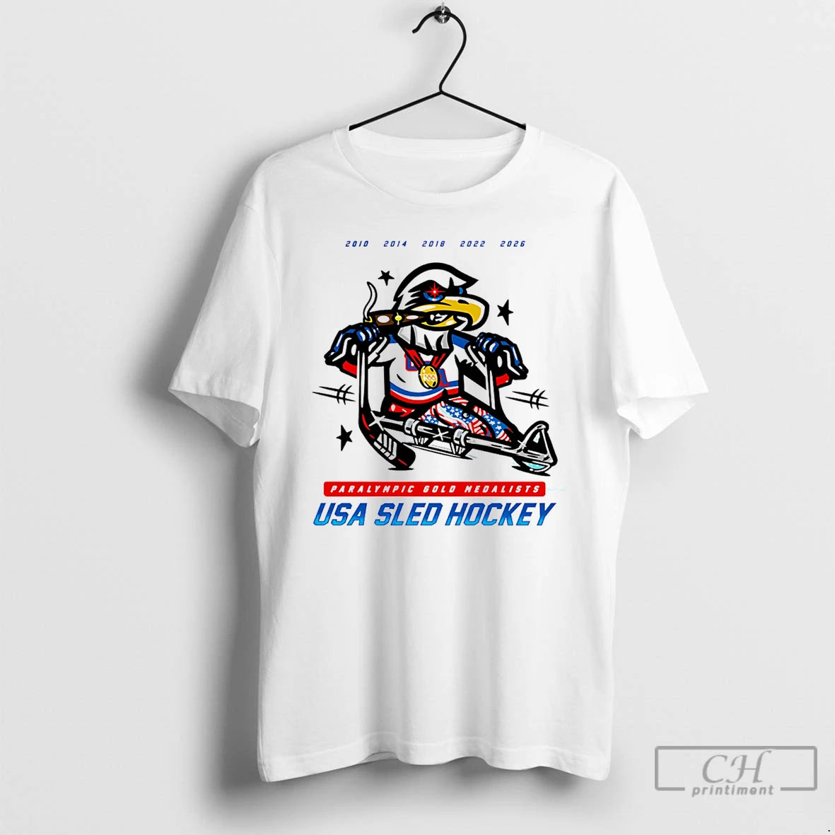 Classic Usa Sled Hockey Paralympic Gold Medalists 10 14 18 22 26 T Shirts Sweater