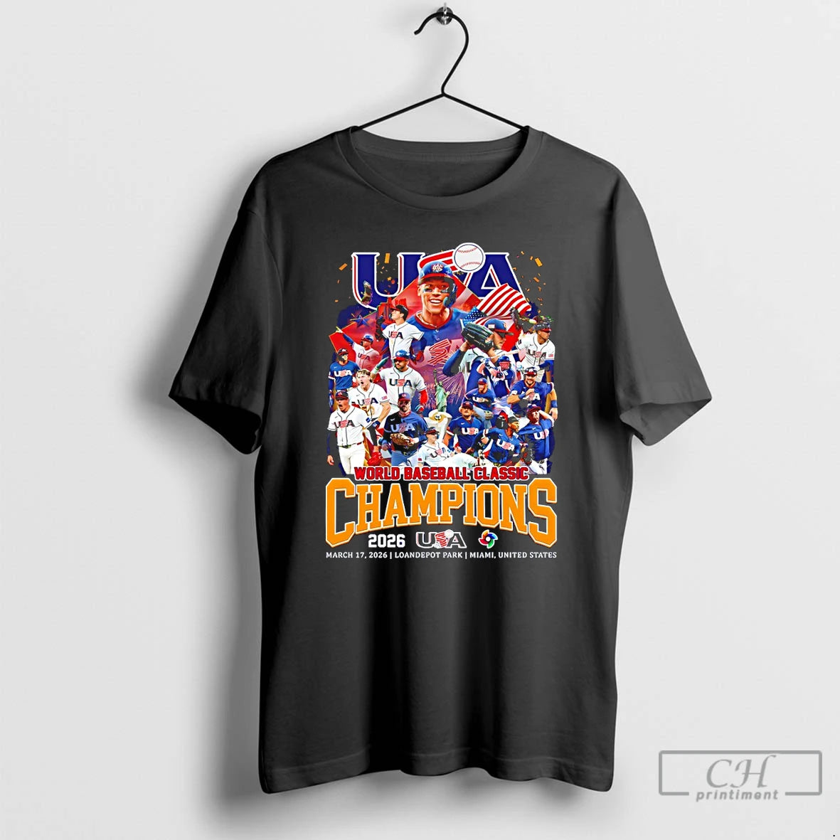 Classic Usa World Baseball Classic 2026 Champions Loandepot Park Miami United States T Shirts Sweater