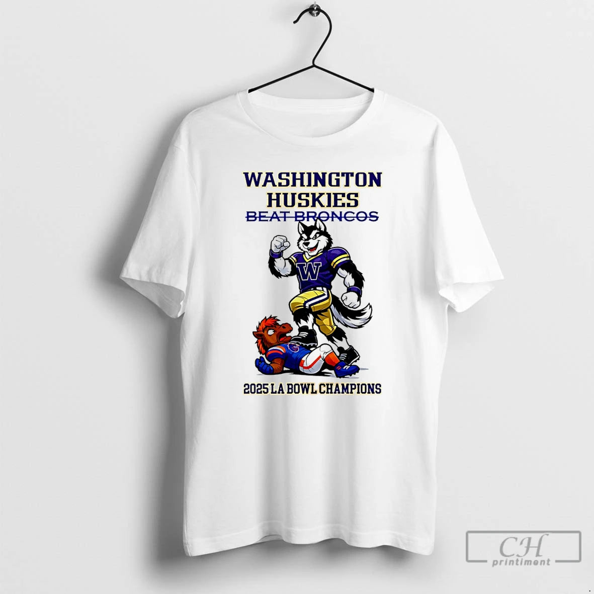 Classic Washington Huskies 2025 La Bowl Champions Beat Broncos Mascot T-Shirts, Hoodie, Sweatshirt | WearSparks.com