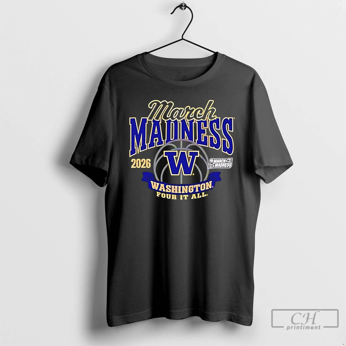 Classic Washington Huskies March Madness 2026 Ncaa Womens Basketball Four It All T Shirts Sweater