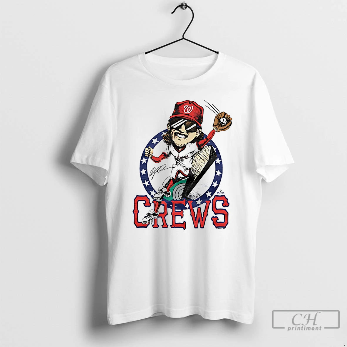 Classic Washington Nationals Dylan Crews Signature Caricature
