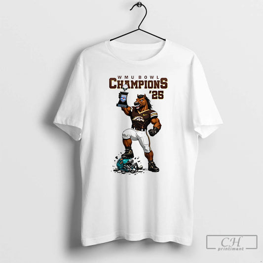 Classic Western Michigan Broncos Myrtle Beach Bowl Champions 2025 Mascot T-Shirts, Hoodie, Sweatshirt | WearSparks.com