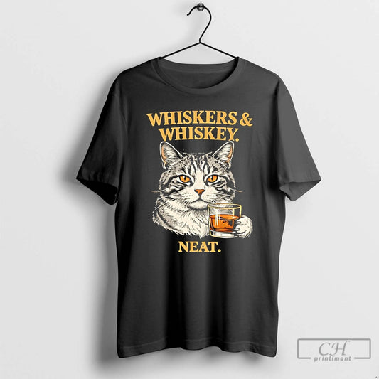 Classic Whiskers And Whiskey Neat Cat