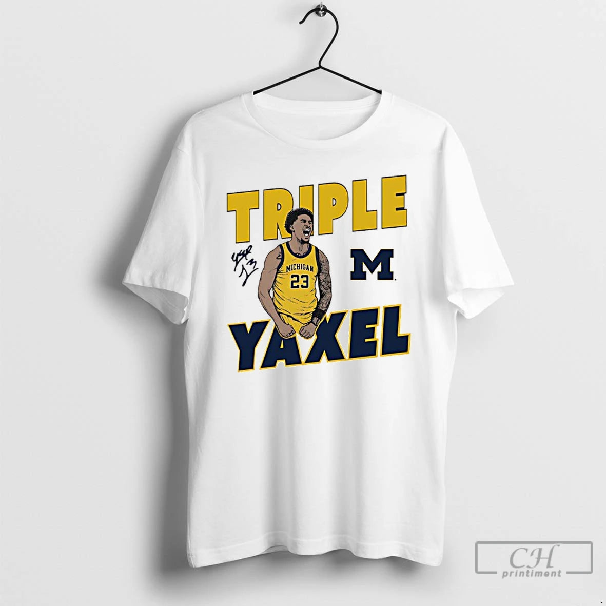 Classic Yaxel Lendeborg Michigan Wolverines Big Ten Tournament Triple Yaxel Signature