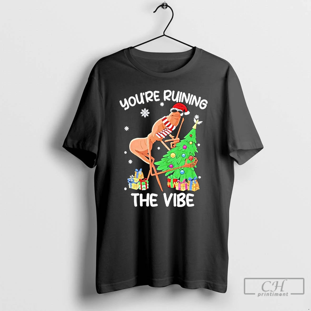 Classic Youre Ruining The Vibe Christmas Marcus The Worm Xmas T-Shirts, Hoodie, Sweatshirt | WearSparks.com