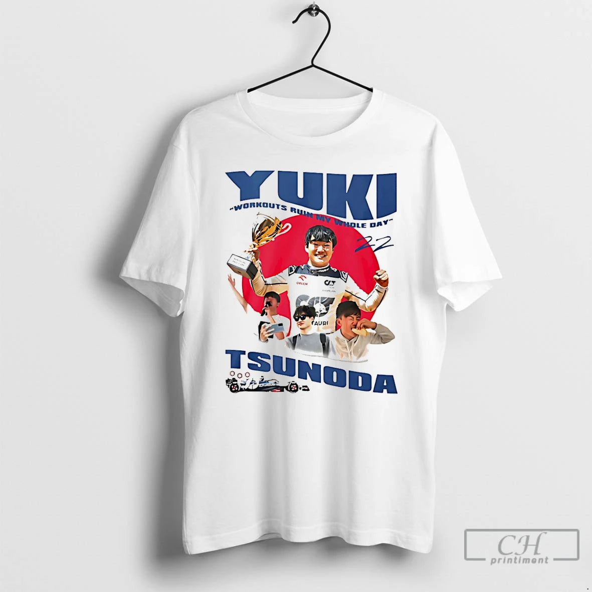 Classic Yuki Tsunoda Workouts Ruin My Whole Day Signature T-Shirts, Hoodie, Sweatshirt | WearSparks.com