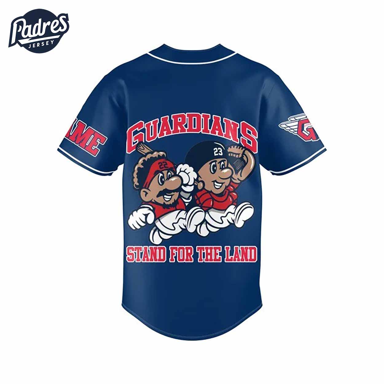 Cleveland Gardians Stand For The Land Baseball Jersey - Padres Jersey Oasis: Elevate Your Baseball Style Game... (Image 4)