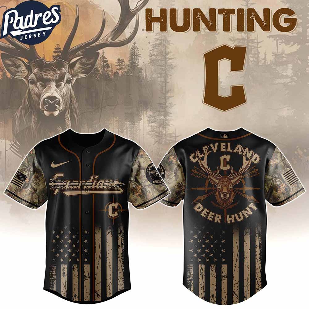 Cleveland Guardians MLB X Deer Hunting Personalized Baseball Jersey - Padres Jersey Oasis: Elevate Your... (Image 1)