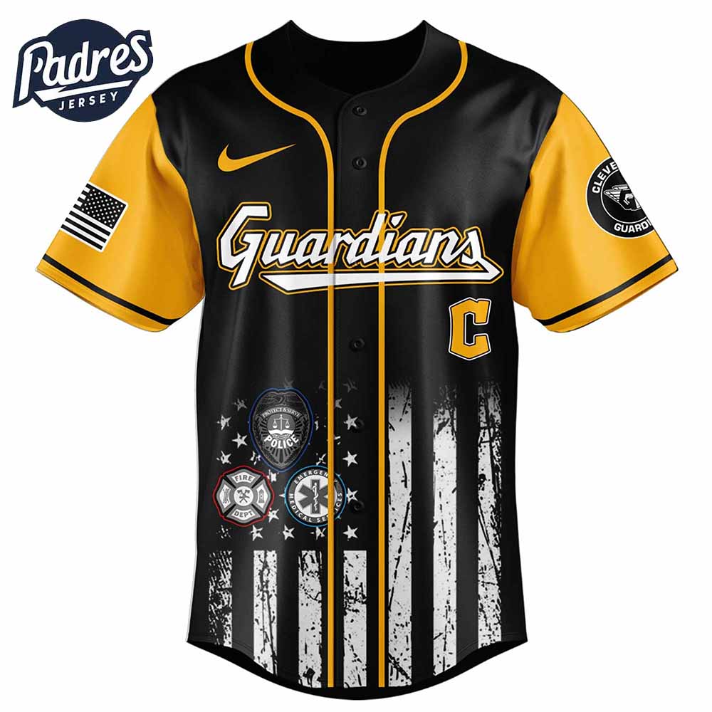 Cleveland Guardians MLB x First Responders Baseball Jersey - Padres Jersey Oasis: Elevate Your Baseball Style... (Image 2)
