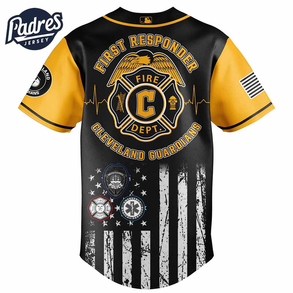 Cleveland Guardians MLB x First Responders Baseball Jersey - Padres Jersey Oasis: Elevate Your Baseball Style... (Image 3)