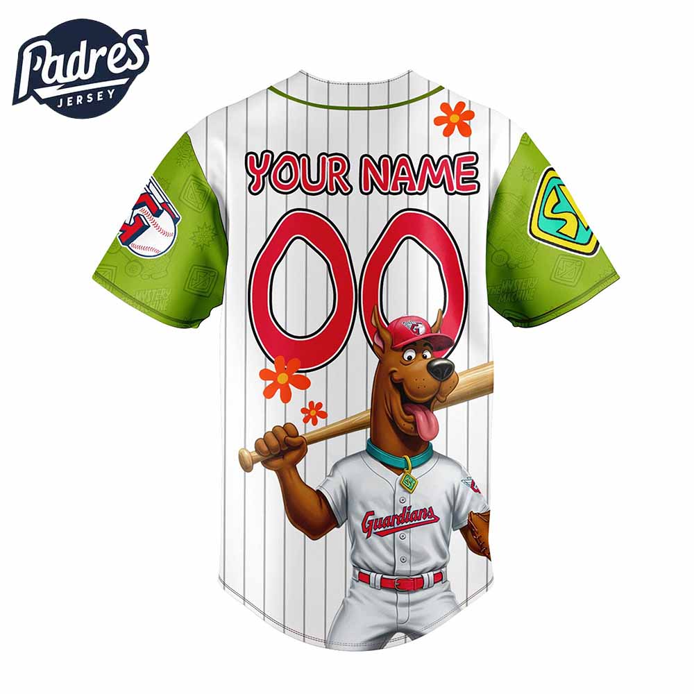 Cleveland Guardians MLB x Scooby Doo Baseball Jersey Outfit - Padres Jersey Oasis: Elevate Your Baseball Style... (Image 3)