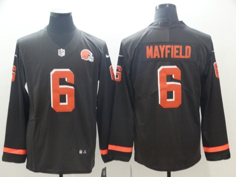 Cleveland Browns #6 Baker Mayfield Long Sleeve 959