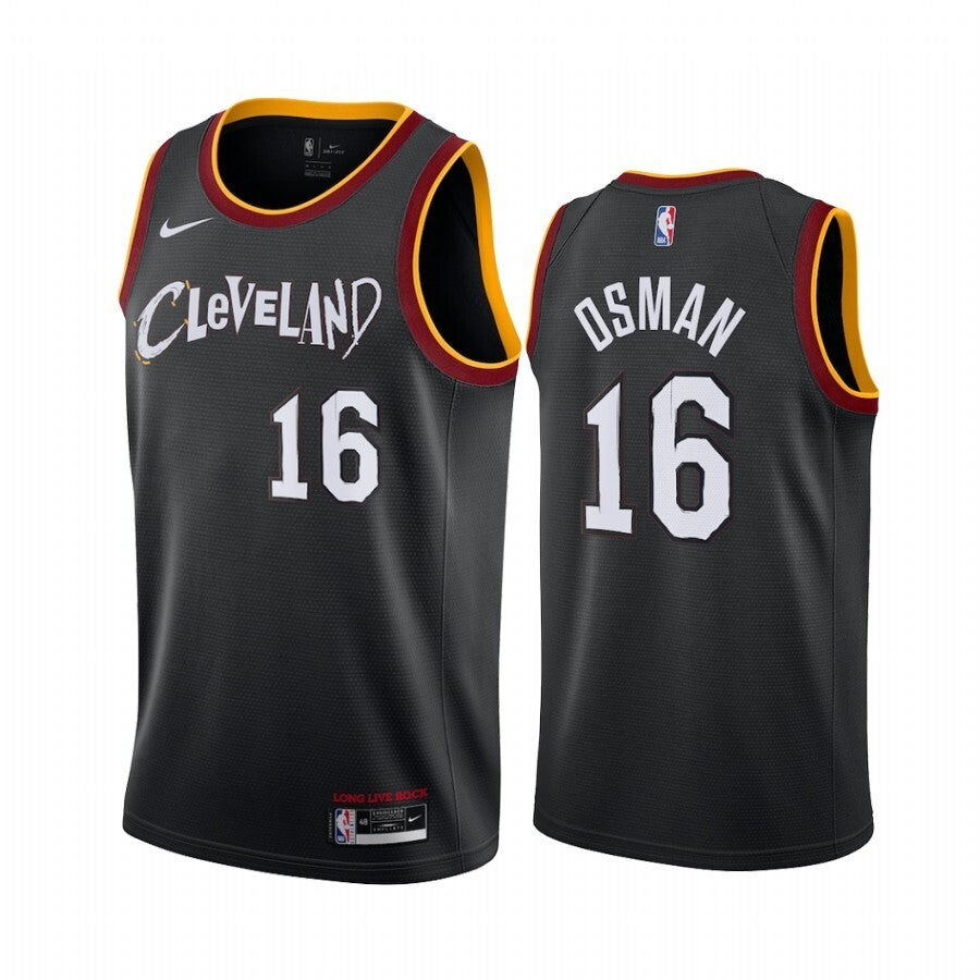 Cleveland Cavaliers #16 Cedi Osman 21 City Black