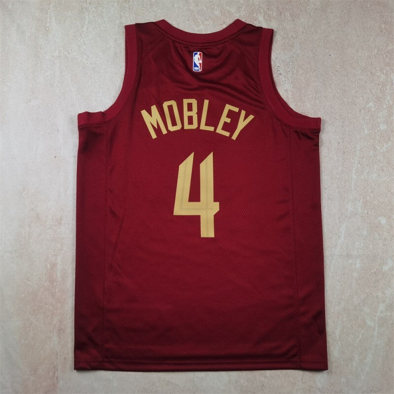 Cleveland Cavaliers #4 Mobley Hot Press Cavaliers Style 3