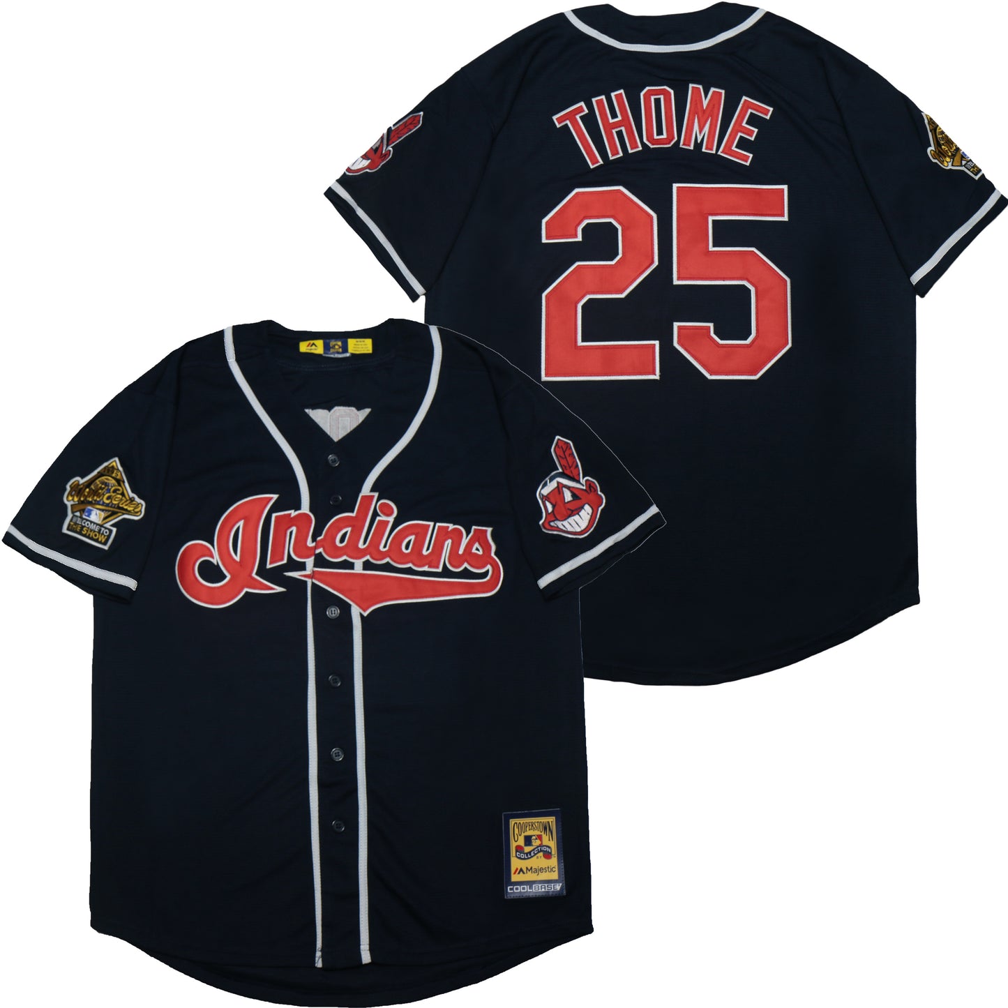 Cleveland Indians #25 Jim Thome Indians 25 Blue Fan Retro