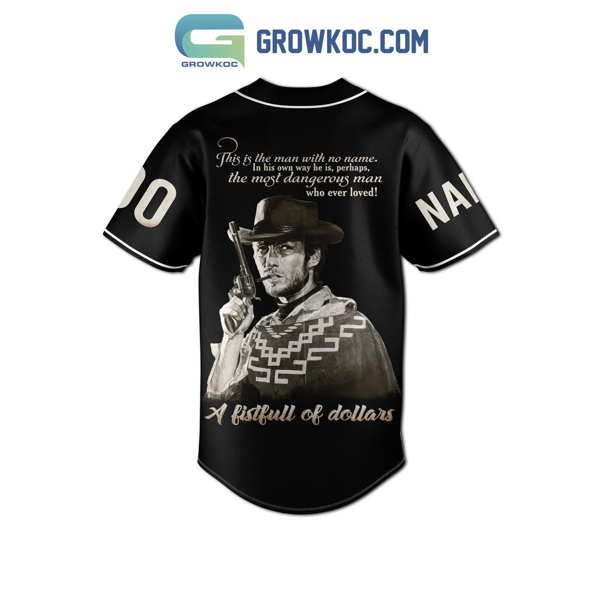 Clint Eastwood The Man The Myth The Legend Personalized Baseball Jersey