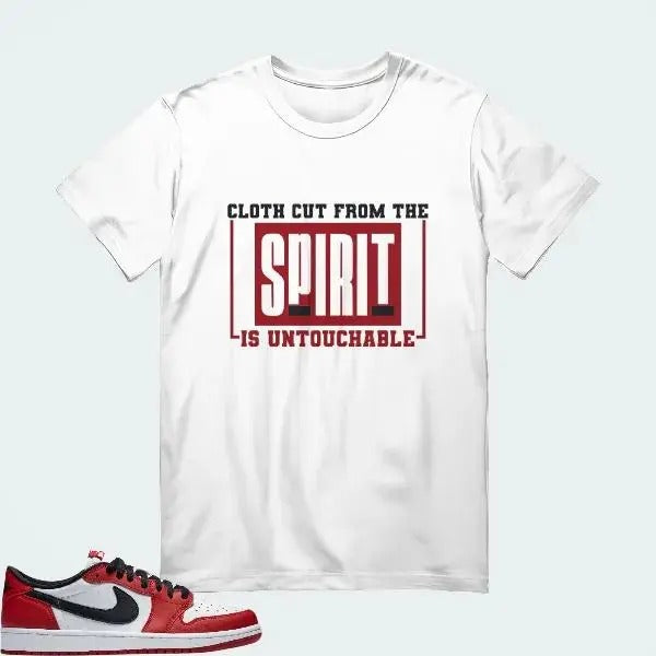 [Cloth Cut From The Sprit is Untouchable] AJ1 Low OG Chicago Matching Tee Hoodie, Sweatshirt | WearSparks.com