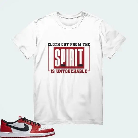 [Cloth Cut From The Sprit is Untouchable] AJ1 Low OG Chicago Matching Tee Hoodie, Sweatshirt | WearSparks.com