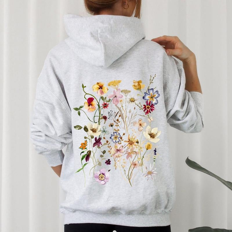 Clover Meadow Pressed Flower hoodie dandy hoodie T-Shirts, Sweatshirt | WearSparks.com
