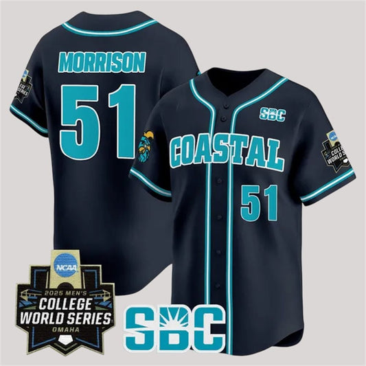 Coastal Carolina Morrison 2025 College World Series Jersey - Grishko.com T-Shirts, Hoodie, Sweatshirt (Image 1)