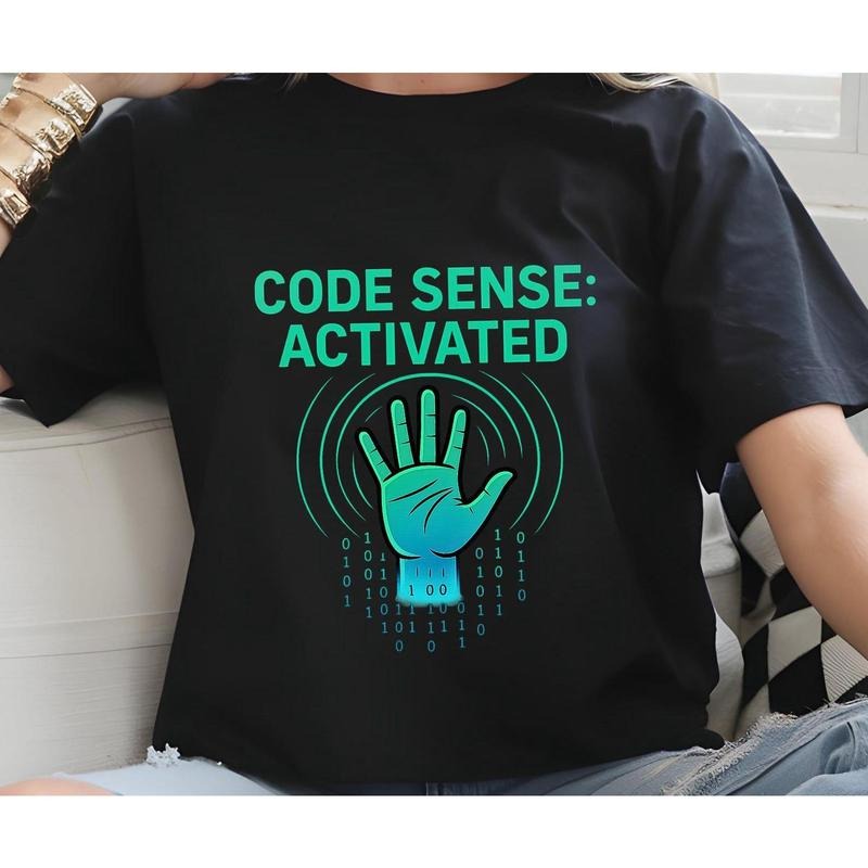 Code Sense Activated T-Shirt Funny Programmer Shirt Coding Developer Tee Tech Gift for Coders Hoodie, Sweatshirt