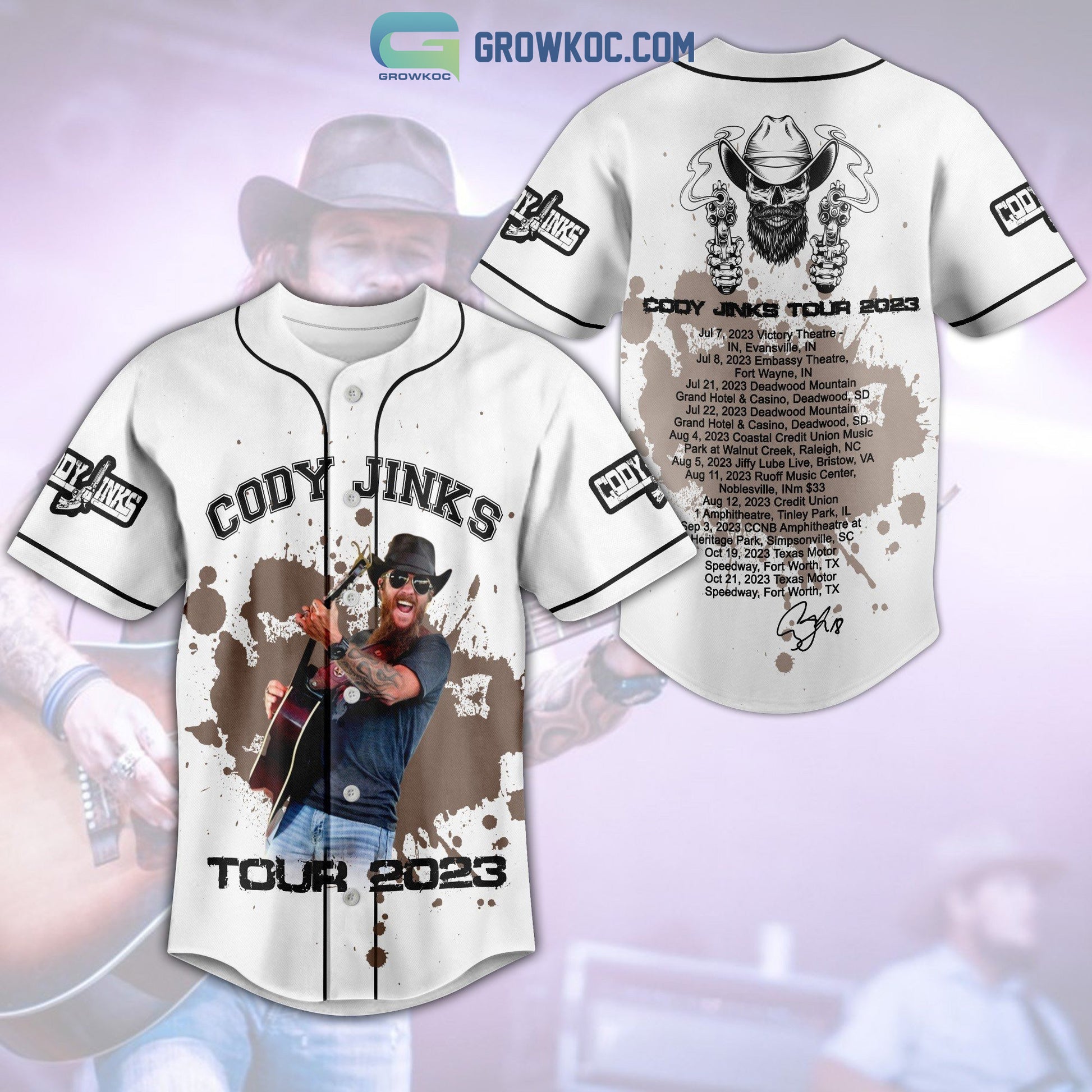 Cody Jinks Tour 2023 Baseball Jersey