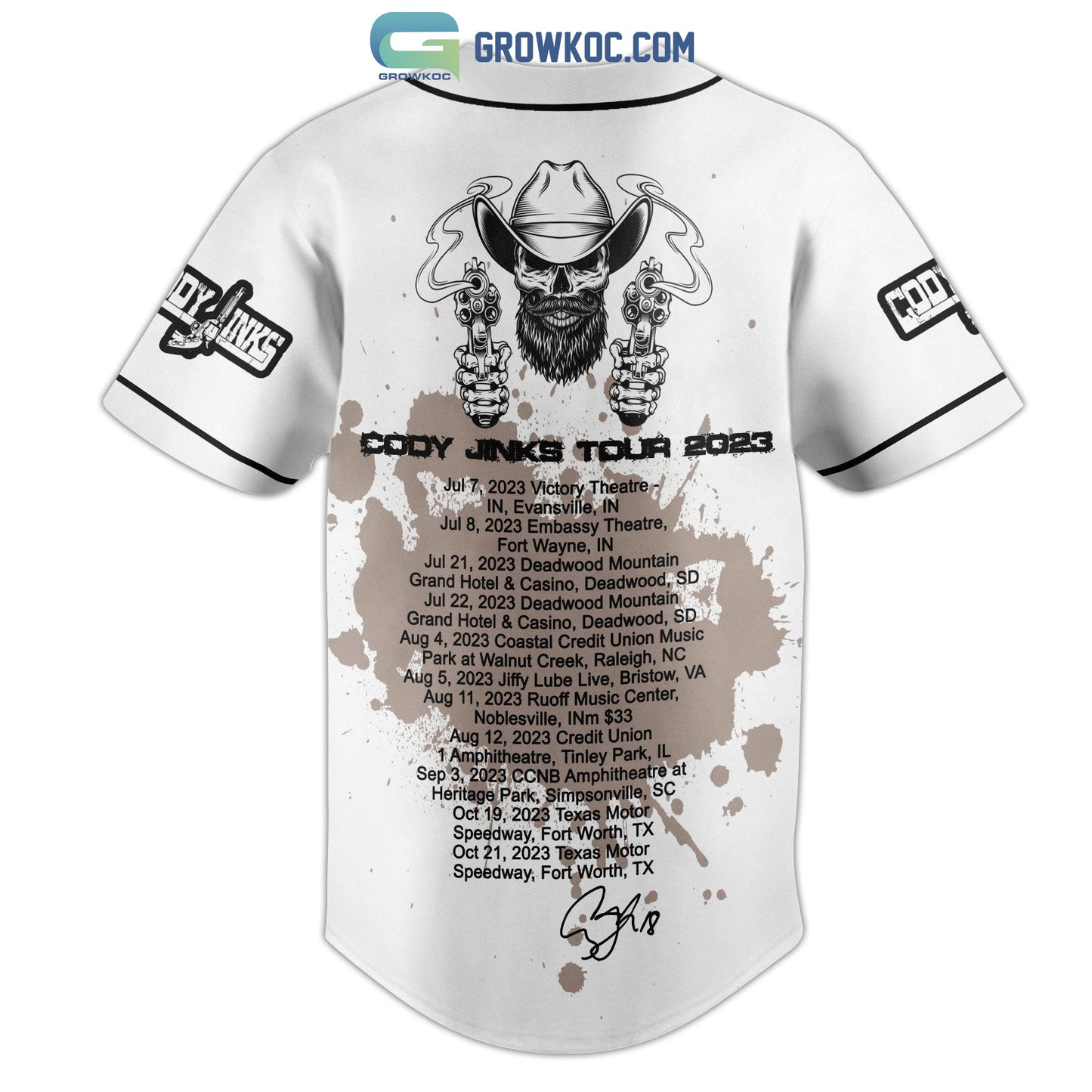 Cody Jinks Tour 2023 Baseball Jersey