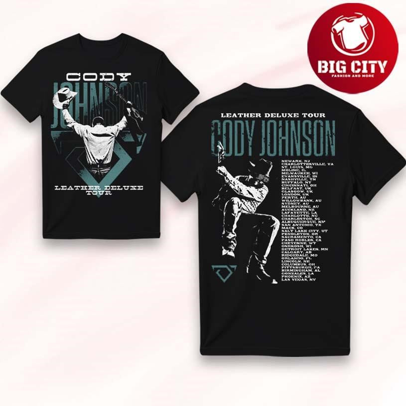 Cody Johnson Leather Deluxe Photo Tour Two Sided Shirt