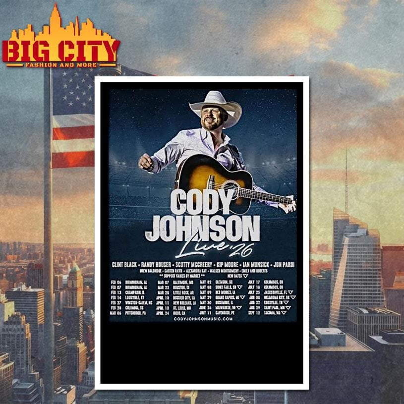 Cody Johnson Live 26 Tour February 6 To September 12 Shirt