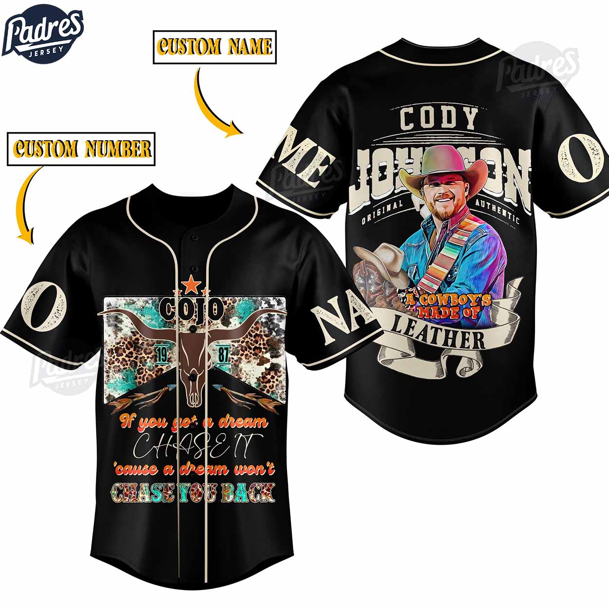 Cody Johnson Singer And Music Composer Custom Baseball Jersey Shirt (Image 1)