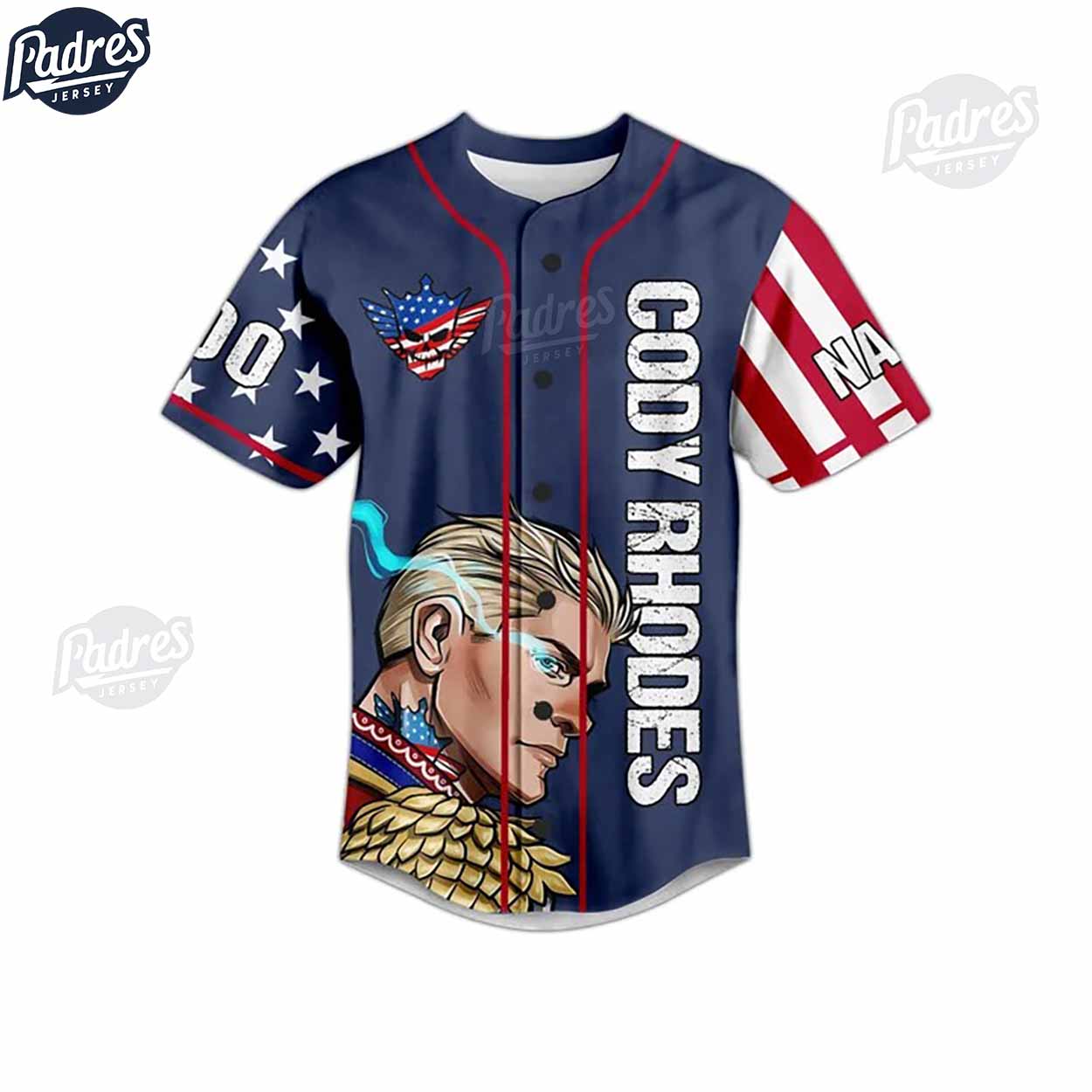 Cody Rhodes Hard Times Breed Better Men Custom Baseball Jersey - Padres Jersey Oasis: Elevate Your Baseball... (Image 2)
