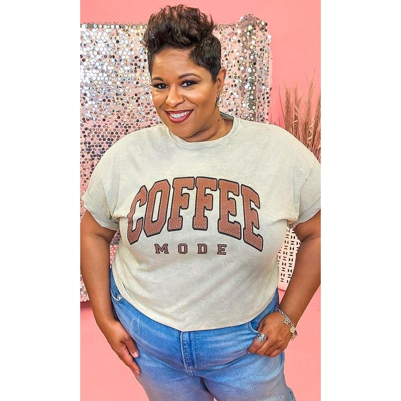 Coffee Mode Mineral Washed Taupe Graphic Shirt Hoodie, Sweatshirt | WearSparks.com