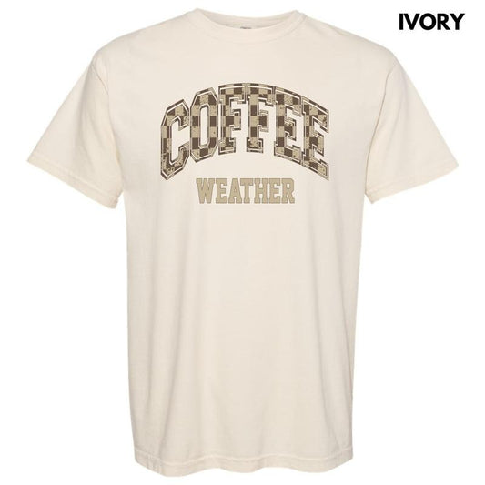 Coffee Weather Checkered Comfort Colors T-Shirt 'NLB' Hoodie, Sweatshirt | WearSparks.com