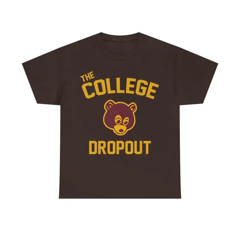 "College Dropout" Inspired Graphic Tee Menswear Retro Shirt T-Shirt Top Vintage Comfy Classic Cotton Casual Tshirt...