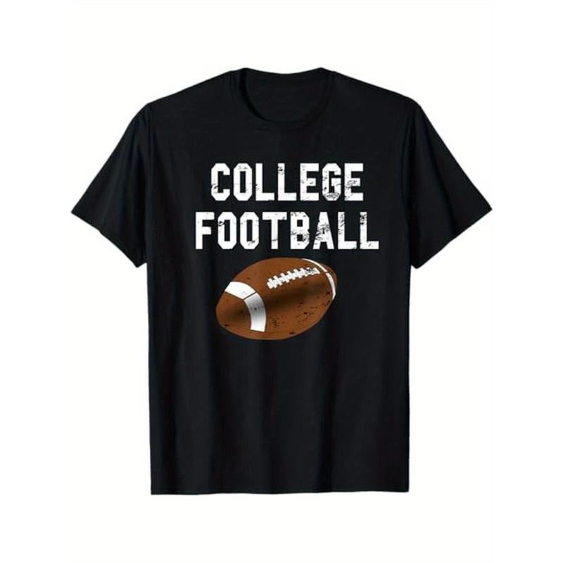 College Football Distressed Sports Fan Gift T-Shirt T-Shirt, 100% Cotton, Halloween Thanksgiving Christmas Gift for Men...