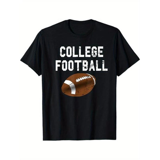 College Football Distressed Sports Fan Gift T-Shirt T-Shirt, 100% Cotton, Halloween Thanksgiving Christmas Gift for Men...