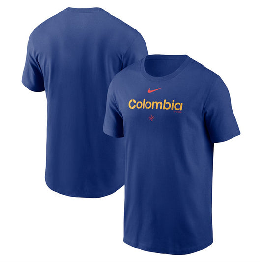 Colombia Baseball Royal 2026 World Baseball Classic Wordmark T-Shirt