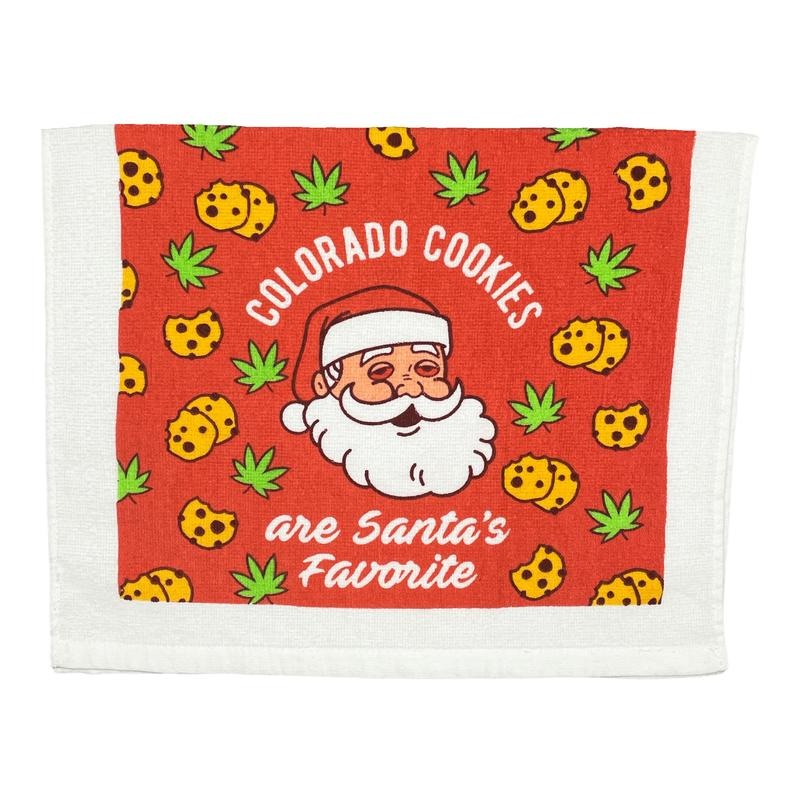 Colorado Cookies Are Santas Favorite Funny Xmas Treats Tea Towel Funny Dish Towels Soft Adsorbent Tea Towel T-Shirts,...