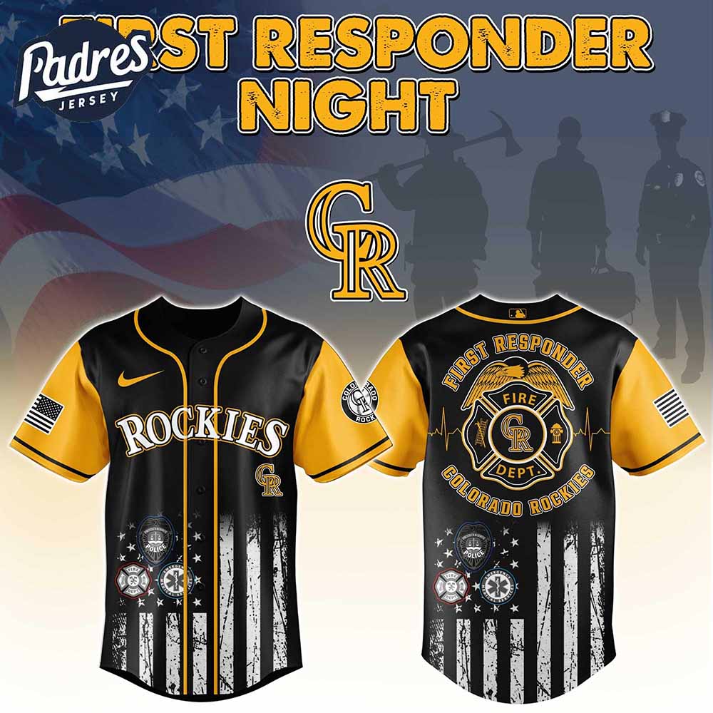 Colorado Rockies MLB x First Responders Baseball Jersey - Padres Jersey Oasis: Elevate Your Baseball Style Game... (Image 1)
