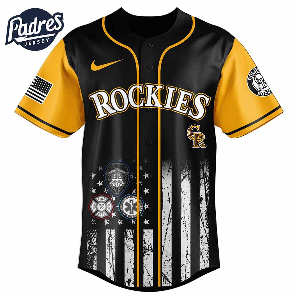 Colorado Rockies MLB x First Responders Baseball Jersey - Padres Jersey Oasis: Elevate Your Baseball Style Game... (Image 3)