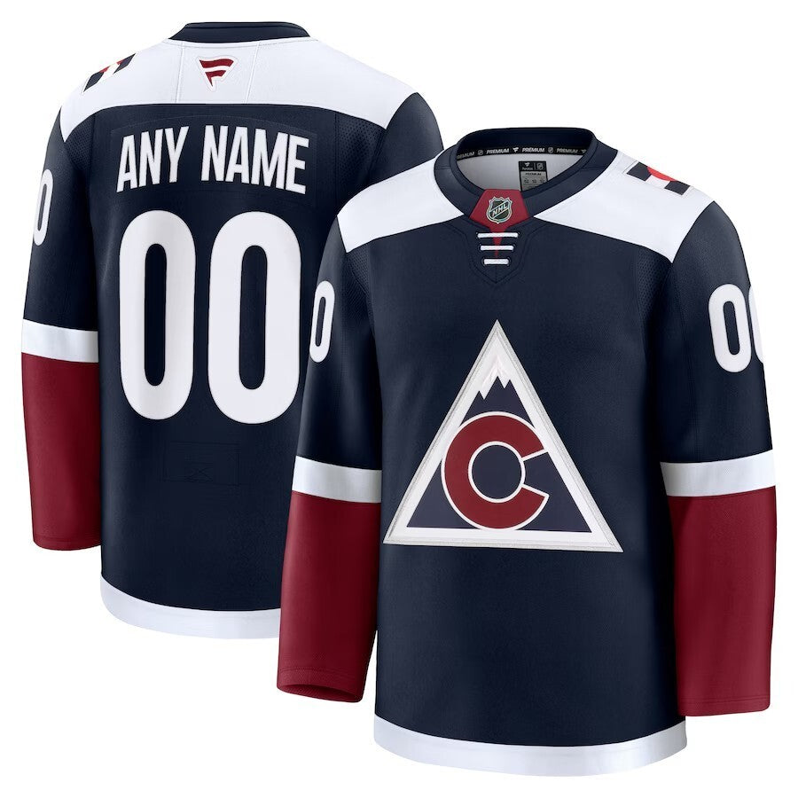 Colorado Avalanche Fanatics Alternate Premium Custom Jersey - Navy