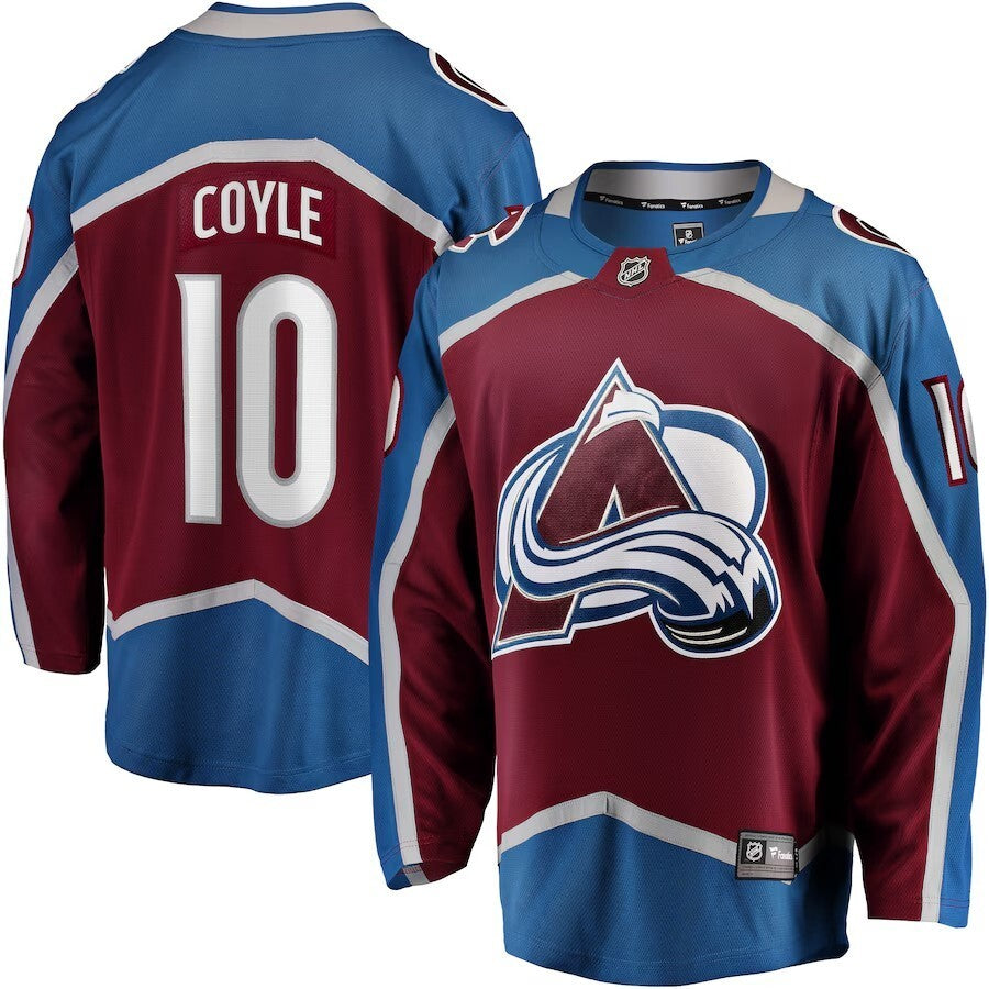Colorado Avalanche #10 Charlie Coyle Home Breakaway Jersey - Burgundy