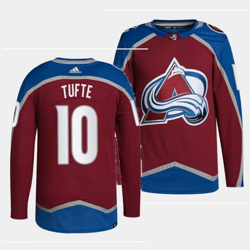 Colorado Avalanche #10 riley tufte home burgundy jersey